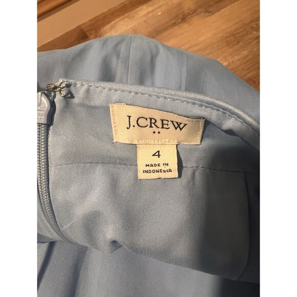 J. Crew Light Blue Scalloped Hem Pencil Skirt size 4 - Picture 3 of 3